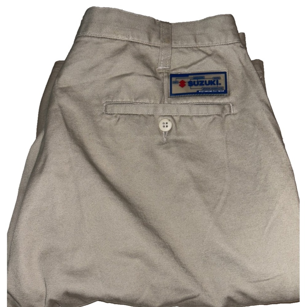 Suzuki Marine Cargo Shorts‎ Large 33" Mens Tan Cotton Embroidered Logo Workwear